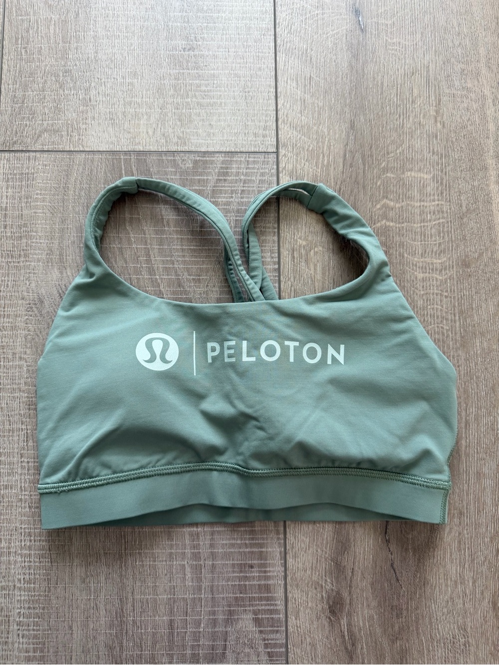 Lululemon Peloton Energy Bra B-D Cups Grey Eucalyptus Size 6